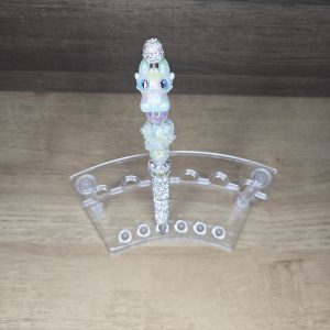White Rhinestone Dragon Fancy Pen